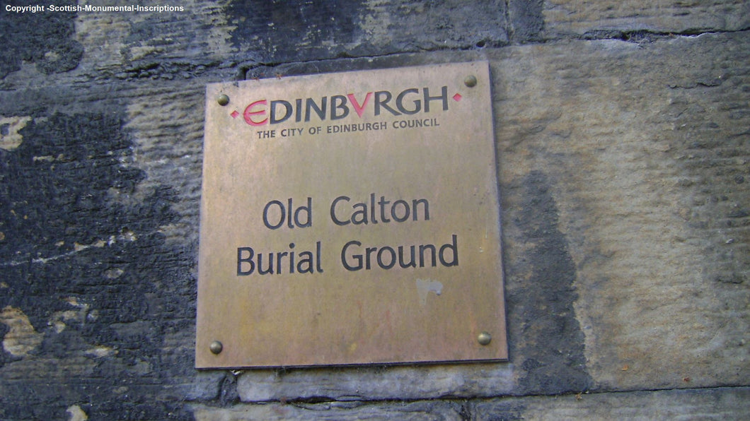 Calton Old Churchyard- Midlothian PDF