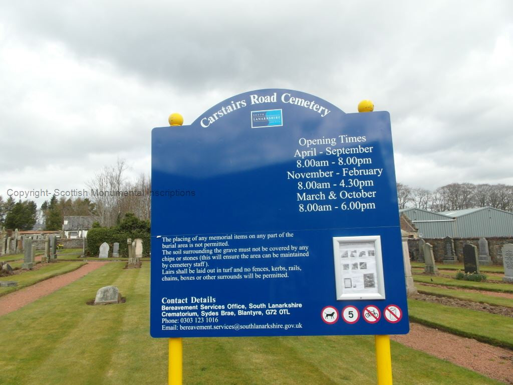 Carstairs Road Cemetery- Lanarkshire PDF